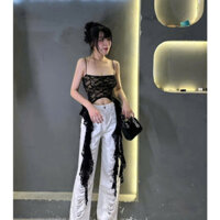 Áo 2 dây ren cúp ngực , 2 bên 4 dây bèo tua dài cực hot