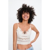 Áo 2 dây ren Zara - authentic - laced trim crop top