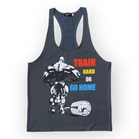Áo 3 lỗ nam tập gym DO GYM SHOP form body đẹp, thun lạnh 4 chiều thoáng mát - MÀU XÁM - XL 75 - 85kg dưới 1m85