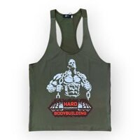 Áo 3 lỗ nam thể thao DO GYM SHOP form body đẹp, thun lạnh 4 chiều thoáng mát - Xanh Rêu - L 65 -74kg dưới 1m75