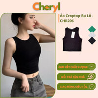 Áo 3 lỗ nữ croptop thun ôm sát body tôn dáng thấm hút mồ hôi tốt co giãn mạnh- CHR206