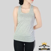 Áo 3 lỗ nữ KING Áo ba lỗ nữ vải dày cao cấp U01 - Xám trắng - 2XL 60-65kg  >1m65