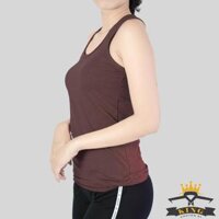 Áo 3 lỗ nữ KING Áo ba lỗ nữ vải dày cao cấp U01 - Nâu - 3XL 65-70kg  >1m65