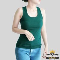 Áo 3 lỗ nữ KING Áo ba lỗ nữ vải dày cao cấp U01 - Xanh rêu - M  45-50kg  >1m65