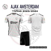 Áo AJAX sân khách màu trắng - Bộ quần áo bóng đá quần xanh than form âu mùa 23/24