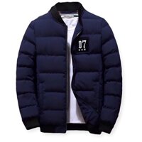 Áo Ấm Nam, Áo Khoác Phao Kiểu Bomber Dây Khóa Kéo Thêu Logo 07 linh miu.shop