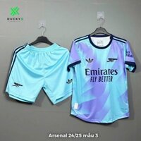 Áo Arsenal 2023 - Bô Quần Áo Bóng đá CLB ARSENAL 2025 Mẫu thứ 3 Chuẩn thi đấu phom 43-95kg