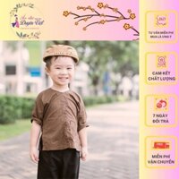 Áo BÀ Ba Nâu Nam Bộ _Đồ Chú Cuội Trẻ em Khăn rằn