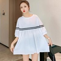 Áo bà bầu mẫu mới mùa hè Áo bà bầu cỡ lớn cho bà bầu áo thun tay ngắn che da dài vừa rộng rãi phong cách Hàn Quốc 2-300 kg 1.11