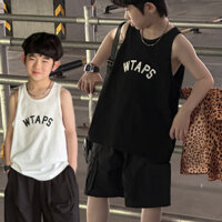 Áo ba lỗ 2 màu Wtaps cho bé trai phong cách đường phố B80-21498