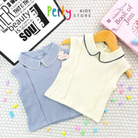 Áo Ba Lỗ Bé Gái, Áo Croptop Sát Nách Bé Gái Hở Bụng Thun Gân Co Dãn Thoáng Mát Cổ Bèo - PETTY Thời Trang Trẻ Em [0706]