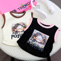 Áo Ba Lỗ Bé Gái, Áo Croptop Sát Nách Bé Gái Hở Bụng Thun Co Dãn Kim Tuyến Dễ Thương - PETTY Thời Trang Trẻ Em [4998]