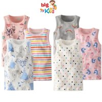 Áo ba lỗ bé gái set 3 áo sát nách cho trẻ em 2 đến 8 tuổi Bigkids