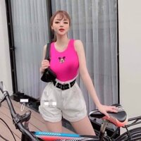 Áo ba lỗ chuột micke.y hàng chuẩn tag, chất thun siêu co giãn mặc siêu thích ( Có kèm hình thật ạ)