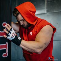 Áo ba lỗ có nón hoodie tank Better Bodies A345 (đỏ)