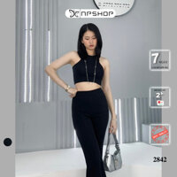 Áo ba lỗ croptop thun xịn npshop, áo 3 lỗ sát nách cổ tròn nữ 2842