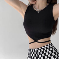 Áo ba lỗ dây chéo bụng