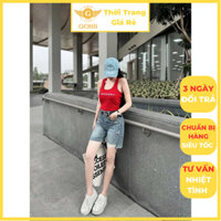 Áo Ba Lỗ Đệm Dây Chéo Lưng Dáng Croptop In Chữ Ngực GOSS GA1137 Áo Thun Croptop Sát Nách Hở Lưng Sexy Cá Tính