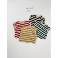 Áo ba lỗ kẻ sọc nhiều màu sắc xinh cho bé Embap order, Áo ba lỗ mùa hè mát mẻ cho bé