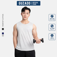 Áo ba lỗ nam cotton trơn GUZADO, Tanktop mềm mại, thoáng mát, thấm hút mô hôi tốt MTT03