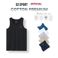 Áo ba lỗ nam S2 SPORT áo sát nách thể thao cotton kháng khuẩn co giãn 4 chiều tốt mặc hè - STT01