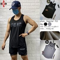 Áo ba lỗ nam tập gym tank top thể thao phom siêu đẹp thoải mái thoáng mát stringer LVFT thun poly 4 chiều gym nam