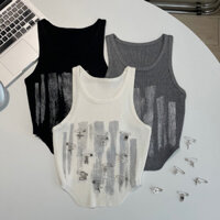 Áo ba lỗ nữ chất vải Dệt gân KISO 10721 - Jemcloset