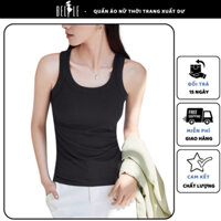 Áo Ba Lỗ Nữ Dáng Dài Ôm Body Sát Nách Chất Liệu Thun Tăm Áo Tanktop Khoét Vai Mặc Mềm Mịn Thoáng Mát AG284