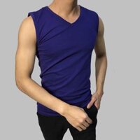 Áo ba lỗ sát nách nam KING khoác 3 lỗ tanktop co giãn tốt đẹp  - Xanh dương,L 52 - 58kg 1m70