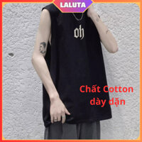 Áo ba lỗ tanktop form rộng nam nữ unisex vải cottn dày dặn mềm mịn thoáng mát LALUTA Áo thun 3 lỗ thể thao gym đẹp BL04