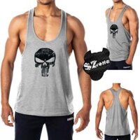 Áo ba lỗ tập gym nam stringer nam SA475 - Ghi,L