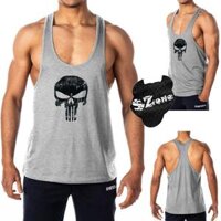 Áo ba lỗ tập gym nam stringer nam SA475 - Ghi,XL
