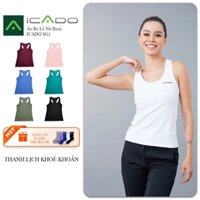 Áo Ba Lỗ Tập Gym Yoga Nữ Basic ICADO SG1, Thanh Lịch, Thoáng Mát thegioidotap.vn, thế giới đồ tập