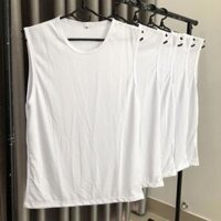 Áo Ba Lỗ Thể Thao Thun Lạnh Thấm Hút Thoáng Mát Áo Sát Nách Cho Nam và Nữ - Trắng - XL