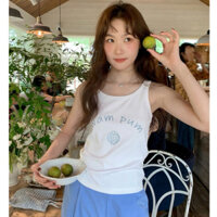 Áo ba lỗ thêu chữ Kano