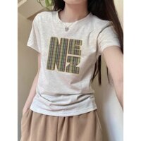 Áo baby tee Áo ôm body Áo Thun Nữ Ngắn Tay Ôm dáng in họa tiết mùa hè