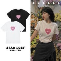 Áo baby tee local brand STAR LOST trái tim chất phông unisex 100% cotton THE AVELLI