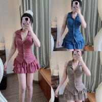 ÁO BALO PHỐI NHÚN EO  DỄ THƯƠNG -S33