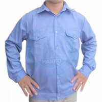 áo bảo hộ đồng phục bảo vệ màu xanh hòa bình dài tay