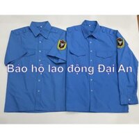 Áo bảo vệ màu xanh chất vải kate dày dặn