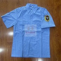 Áo bảo vệ màu xanh dương logo tay - đủ size