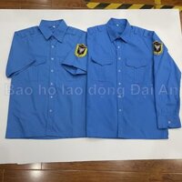 Áo bảo vệ màu xanh dương vải kate thường - ABV02