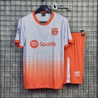Áo Barca Trắng Cam 2023