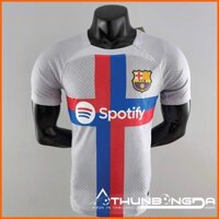 Áo Barca xám sân khách 2022/2023, 2022/23 mẫu 3 bản PLAYER Issue BODY fit cao cấp Thái Lan