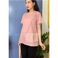 Áo Bầu , Áo Big Size Đũi pha coton vạt chéo Ly Thiết Kế Cao Cấp ( Kèm Ảnh Thật )
