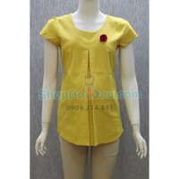 Áo bầu cổ tròn - hoa - cotton thun lụa - co giãn - mát (Mã số: AB1899)