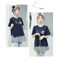 Áo bầu công sở màu vàng chất cotton mềm mát mùa hè 2022 A1370