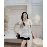 Áo bầu MÙA HÈ cộc tay babydoll đẹp cho mẹ bầu mặc nhà, đi làm, đi chơi freesize 40-65kg GA2049