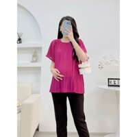 Áo bầu thiết kế dập li Quảng châu,Áo Bầu mùa hè công sở vải voan lạnh dập ly