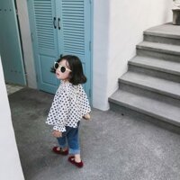 Áo bèo chấm bi bé gái -20563